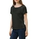 thumbnail image 4 of BLUSA DE CHAMBRAY PARA MUJERES CON MANGAS RAGLÁN CORTAS Y LATERALES ABIERTOS, CUELLO REDONDO, TAMAÑO L, NEGRO, 4 of 6