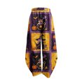 thumbnail image 4 of Bovemsi Hiking Pants Women Wide Leg Barrel Baggy Trousers, Elastic High Waist Casual Pants With Pockets Fashion Outfits Clothes XXL Purple, 4 of 4