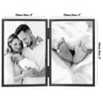 thumbnail image 3 of Americanflat 4x6 Hinge Frame with Shatter-Resistant Glass Hinged Metal Modern Displays Two Photos - Black, 3 of 9