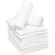 thumbnail image 1 of Ruvanti 10 Pack Birdseye Flat-Fold Cloth Diapers for Babies, 100% Cotton Extra Large Reusable Diapers 24x24 inches, Baby Burp Cloths, 1 of 5