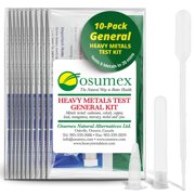 Osumex Heavy Metal Test General Kit for Humans 10 Pack - 8 Range Heavy Metal Urine Test Kits,, Urine Metal Tester and Detection Heavy Metals Test Kit