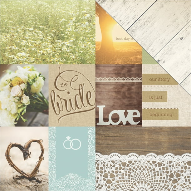 Wedding DoubleSided Cardstock 12 Inch X 12 InchWedding Day Tags