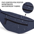 thumbnail image 3 of Waterproof waist bag Leisure sports waist bag Fitness waist bag Mobile phone bag Travel running diagonal chest bag-navy blue, 3 of 5