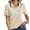 Beige, variant on Womens Tops Short Sleeve Blouse Women's Classic Striped Shirt with Contrast CoLar Placket and Short Sleeves For A Smart Casual Look Beige L