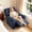 Navy Blue, variant on MCombo Wall Hugger Power Recliner Chair for Small Space RV Living Room, Modern Rolled Arm Design, Navy Blue Fabric
