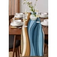 thumbnail image 3 of Table Runner Blue Brown Table Decoration for Kitchen Dinning Water Ripple Table Decoration for Indoor Outdoor Party Wedding Decor 13x90inch, 3 of 7