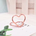 thumbnail image 2 of Metal Place Card Holder Heart Shape Reusable Adorable Replacement Decorative Home Wedding Photo Memo Menu Note Clip Stand Rose Gold, 2 of 6