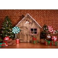 thumbnail image 1 of Kate 10x8ft Christmas Backdrops for Photography Gingerbread House Backdrop Xmas Party Photo Backdrop Wooden House Photo Studio Props, 1 of 1