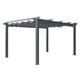 thumbnail image 3 of VEIKOUS 10' x 10' Aluminum Pergola Retractable Canopy Gazebo, Weather-Resistant, 3 of 9