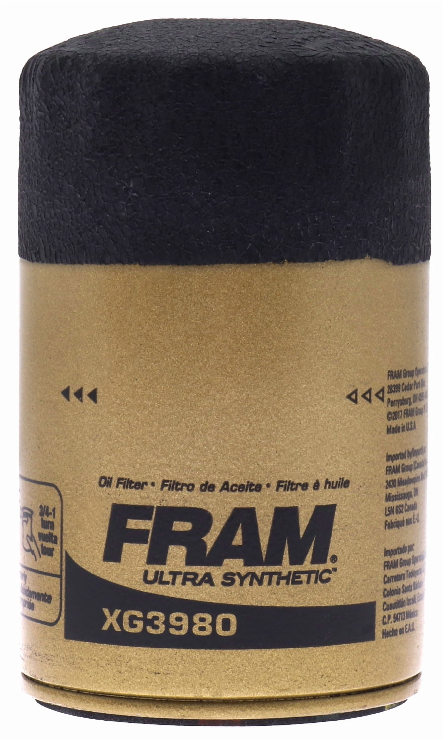FRAM Ultra Synthetic Oil Filter, XG3980, 20K mile Replacement Filter for Select Vehicles