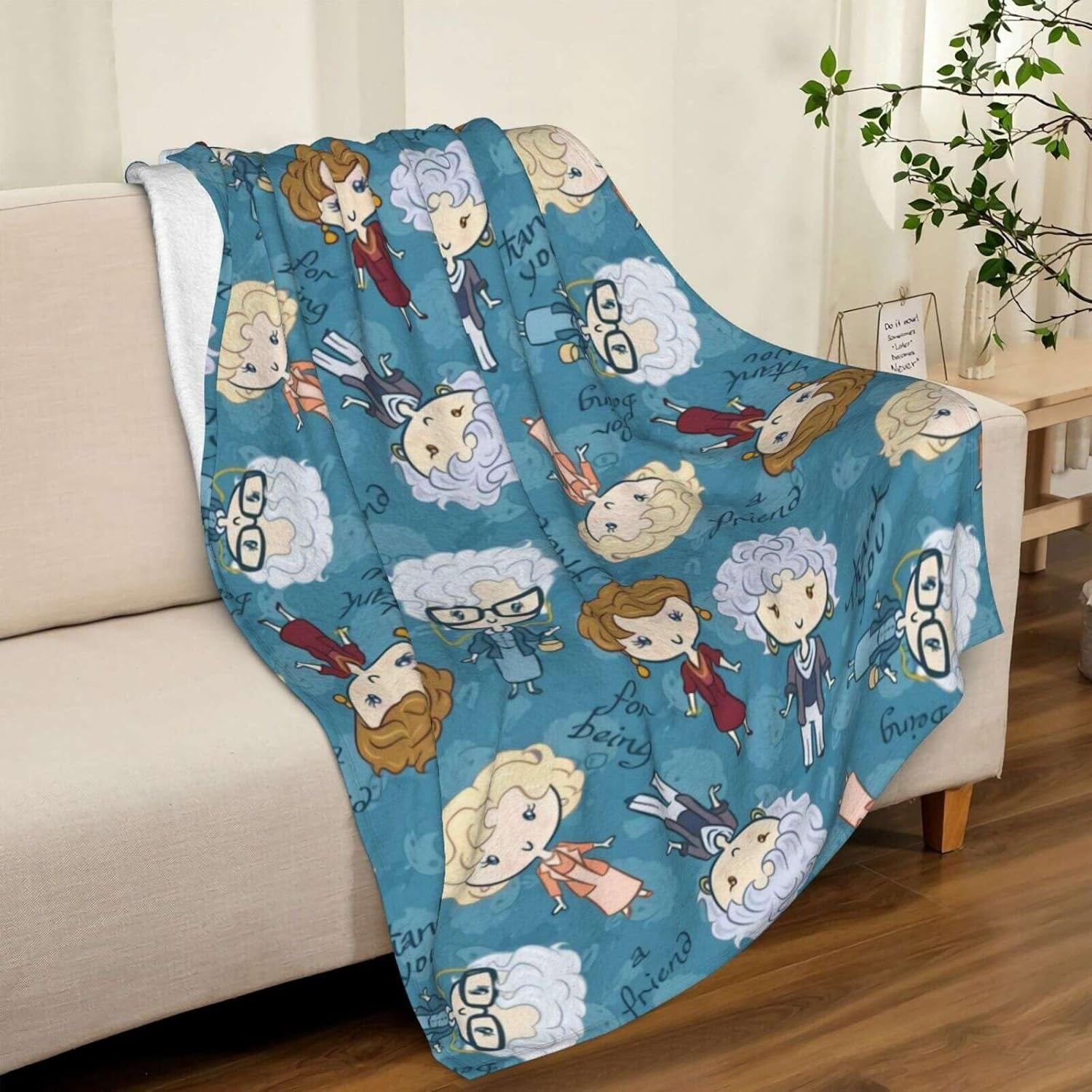Goldengirls Blanket for Women Gifts Cozy Throw Blankets Lightweight Golden Girls Merchandise for Couch Bed Sofa Car Home Decor
