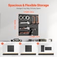thumbnail image 4 of VEVOR Metal Pegboard Panels, 24"&nbsp;x 12" Pegboard, 2 Panels, Heavy Duty Peg Board Wall Organizer with Accessories, for Living Room Garage Tool Storage Office Organization Craft, Black, 4 of 9