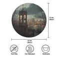 thumbnail image 7 of WOBOGO Bell Tower Round Placemats Set of 6 Heat Resistant Washable Kitchen Table Decorations 15.4in, 7 of 7