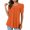 Orange, variant on Buigttklop Summer Tops for Women 2024 Plus Size Women'S Short Sleeve Solid Color Basics Crewneck Casual Top Pullover T-Shirt