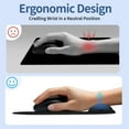 thumbnail image 5 of mlkhfap Mouse Pad with Gel Wrist Rest, Non-Slip PU Base, Ergonomic Design Relief Carpal Tunnel Pain, Memory Foam Mouse Pad for Computer Desk, Azure, 5 of 8