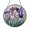 Acrylic 3.5 Inch, variant on Iris Flower Window Suncatcher, Decorative Stained Glass Inspired Round Floral Panel for Nature and Home Accents