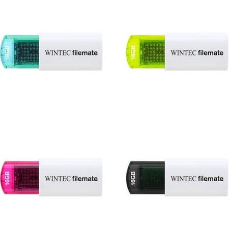 Wintec FileMate 16GB Mini USB Flash Drive Plus RoHS 4-Pack Value