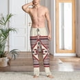 thumbnail image 6 of Lsque Fashion Tatreez Print Men's Pajama Pants, Lounge Pant - Comfortable Home Wear,Elastic Waistband, Stylish Design-Large, 6 of 9