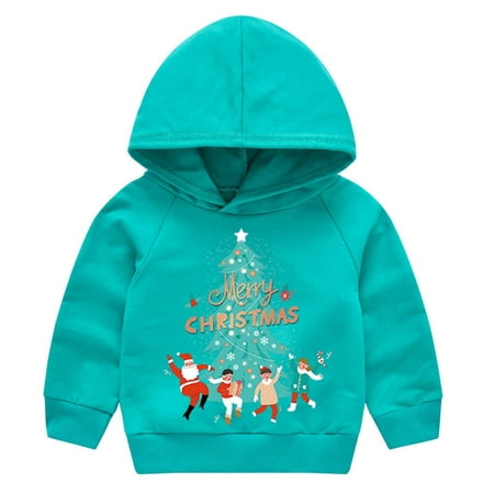 

Children s Print Hooded Pullover Boys Girls Sweater Santa Claus Prined Hoodie Long Sleeve Sweatshirt Kids 3D Print Casual Hoodies Jumper Cute Hooded Sweat Shirt Pocket Tops 3-8 Years