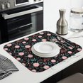thumbnail image 3 of Pioneer Flower Floral Print Pattern Kitchen Dish Drying Mat 1 Pack, Ultra Absorbent Microfiber Drainer Mat, 16"x18", 3 of 6