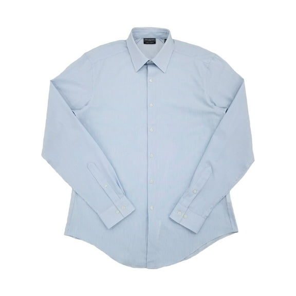Van Heusen Flex Mens Blue Bay Slim Fit Long Sleeve Dress Shirt M15-15.5 34/35