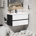 thumbnail image 3 of Eclife 36" Black and White Single Bathroom Vanity with Integrated Sink Top, Faucet and Drain, 3 of 8