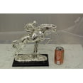 thumbnail image 3 of Nifao Jockey on Horse Silver Finished - Bronze Statue – Home Decor Sculpture, 13"L x 5"W x 12"H, 3 of 14