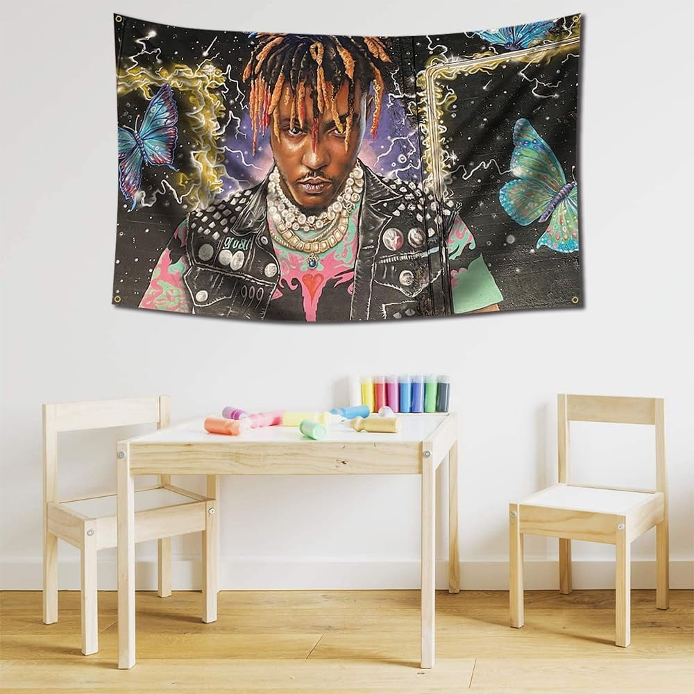HAHADAXA Juice Wrld Hip Hop Rapper Flag 36x60 Inch Legends Never Die Music Poster Tapestry Indoor Outdoor Dorm Art Decoration Wall Banner Walmart