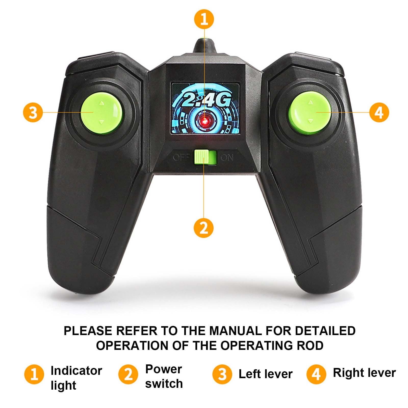 Blue Blue Rechargeable 360° Rotating Rc Stunt Car Double Sided Tumbling Vehicle With Led Lights Remote Control Toy