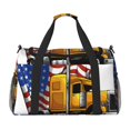 thumbnail image 1 of Balery American Truck Bolsa de Gimnasio para Mujeres, Bolsa de Viaje con Bolsillo Húmedo, Bolsa de Fin de Semana para Mujeres, Bolsa de Viaje Resistente al Agua, 1 of 7