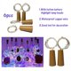 thumbnail image 4 of Luces para botellas de vino AAOMASSR, 6 unidades, 20 LED, 2 m, forma de corcho, alambre de cobre plateado, guirnalda de luces LED, impermeable, funciona con pilas, para bricolaje, fiestas, Navidad y, 4 of 5