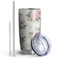 thumbnail image 2 of 20 Oz Pioneer Flower Coffee Tumbler Double Wall Insulated Stainless Steel Water Bottle | Metal Reusable Thermoses Flask with Cup Cap | Leak & Sweat Proof with Anti-Dust Lid, 2 of 7