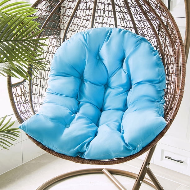 Cojín para silla colgante con respaldo | Cojín de asiento desmontable y lavable para uso en interiores y exteriores