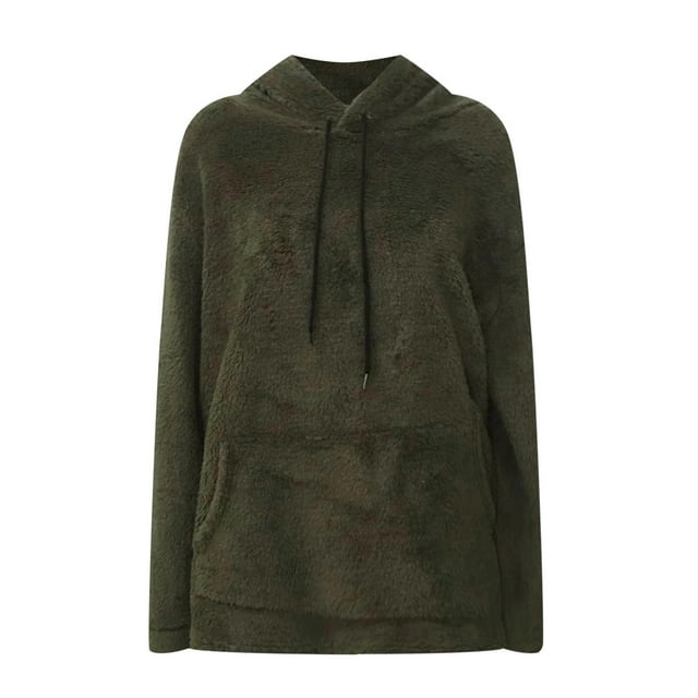 Men's Velvet Hooded Sweater Long Sleeve Solid Color Lapel Design Comfortable Pockets Casual Pullover for Winter