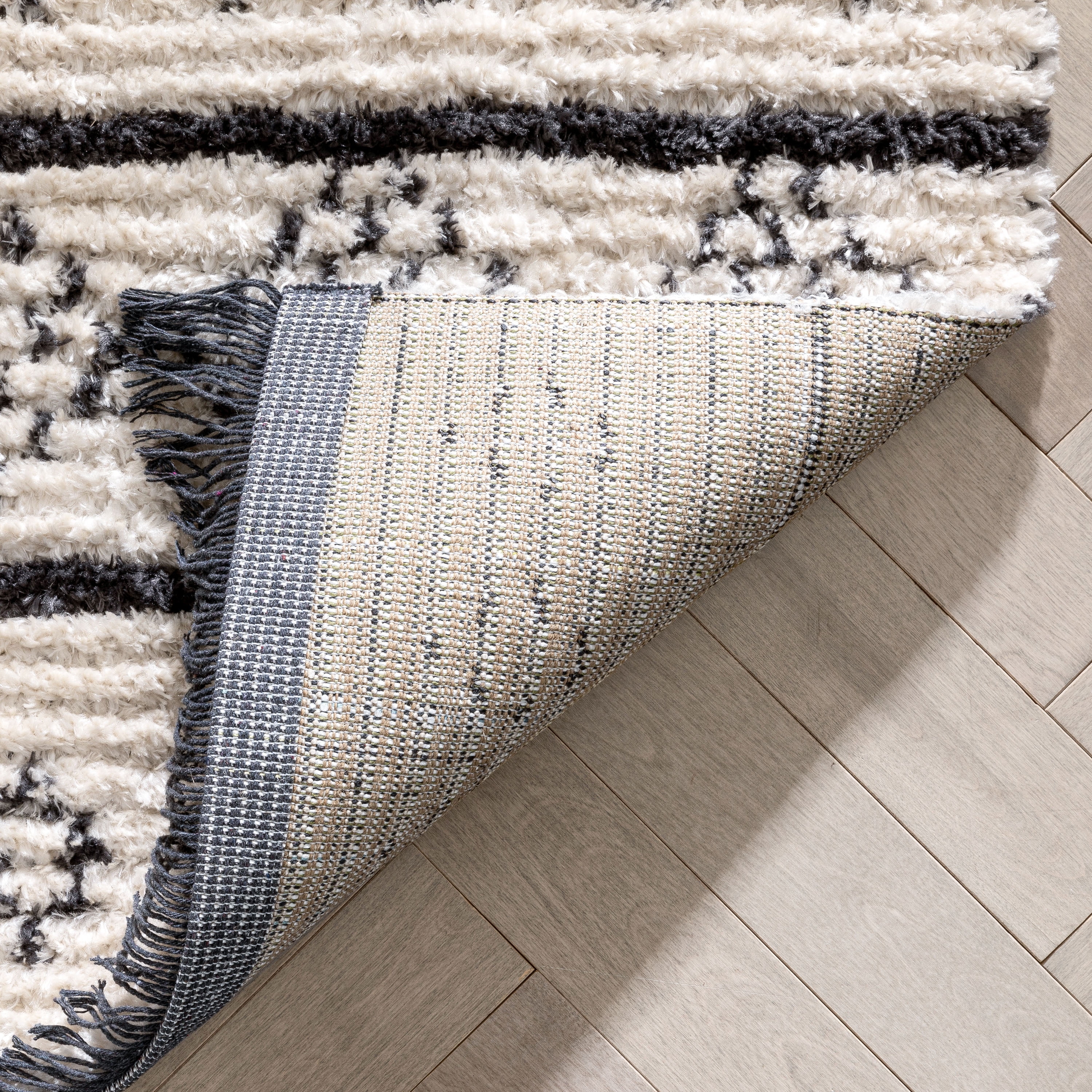 Well Woven Maya Odina Moroccan Trellis Diamond Pattern Grey 2'7" x 9'10" Runner Textured Pile Area Rug