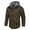 Olive Green, variant on WREESH Fashion Winter Jacket Men'S Winter Checkered Design with Button Pockets and Long Sleeved Hooded Casual Jacket Olive Green