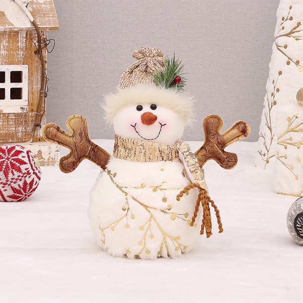 Felpa Cabeza Imprimida Oso de nieve Feliz Navidad Decoración Fiesta de Navidad, gorro redondo de algodón, suave y cómodo, para exteriores, Navidad 2024, fiestas de invierno, para jardín,