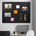 thumbnail image 3 of Bulletin Board - 35 x 17.5 inches Decorative Felt Pin Board - Cork Board Alternative for Wall - Foldable Photo Board Self-Adhesive Prayer Board with 20 Pushpins - Black, 3 of 6