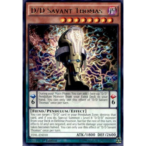 YuGiOh The Dark Illusion Rare D/D Savant Thomas TDIL-EN010