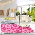 thumbnail image 5 of Kitchen Drying Mat 18x24In Drying Dish Mat Dish Drying Mats Kitchen Countertop Multi-Function Drain Drying Mat Kitchen Table Beautiful Pink Pattern, 5 of 8