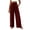*101-Wine, variant on Cutuoiiu Pants for Women Solid Color Loose Wide Leg Casual Pants Smocked High Waist with Drawstring Side Pocket Lightweight Spring Fall Summer Beach Daily Wear