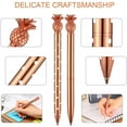 thumbnail image 6 of WSNIJFU Pineapple Pens Metal Ballpoint Pens Rose Gold Pens fo Office Supplies, 1.0 mm, Black Ink (12 Pieces), 6 of 7