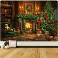 thumbnail image 4 of Sevenstars Christmas Tapestry Xmas Tapestry Fireplace Wall Hanging for Room Decor,59.1" x 82.7", 4 of 6