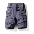 thumbnail image 3 of Abcnature Men's Athletic Shorts, Sports Gym Running Short Pants, Fashion Men's Pocket Zipper Buttons Solid Leisure Time Tooling Shorts, Cargo Casual Hiking Shorts Purple 3XL, 3 of 5
