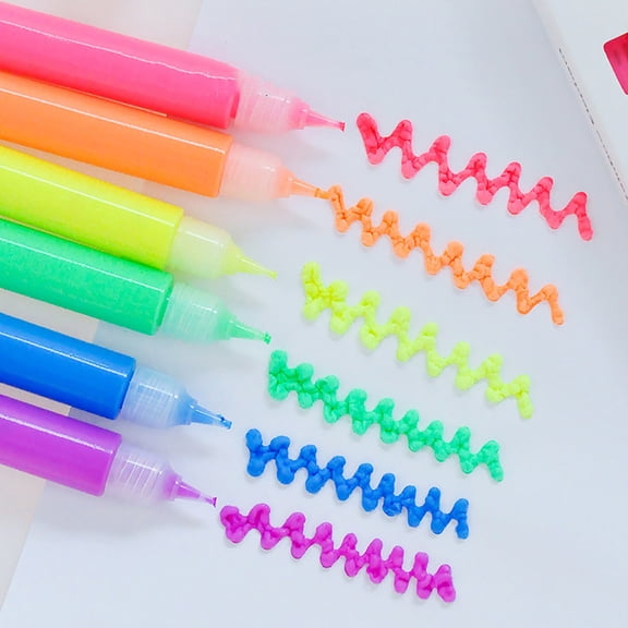 Magic Puffy Pens,Puffy 3D Art Pens, Popcorn Markers for Greeting Birthday Cards,6 Colors
