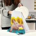 thumbnail image 5 of GZHJMY Kitchen Dish Towels, Funny Pig with Sunflowers Kitchen Towels Set of 4 Super Soft Absorbent Dish Towels Set Microfiber Polyester Kitchen Decorative Tea Towels, 28x18 Inch Washcloths, 5 of 7