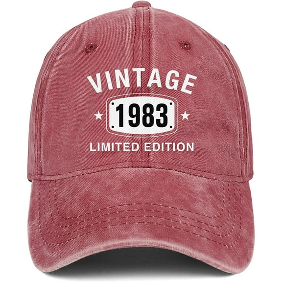 40th Birthday Gifts for Men Women Hats Vintage 1983 Embroidered Baseball Cap
