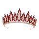 thumbnail image 3 of Tiara de boda, diadema, regalo, diadema decorativa, tocado de novia, corona, diadema Estilo A Dorado Rojo, 3 of 7
