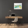 thumbnail image 3 of Goldberger, Jennifer 14x12 White Modern Wood Framed Museum Art Print Titled - Watercolor Field I, 3 of 4