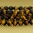 thumbnail image 4 of Natural AA Grade Golden Tiger Eye Gemstone 6mm Round Beads Stretch Bracelet 7" Unisex, 4 of 6
